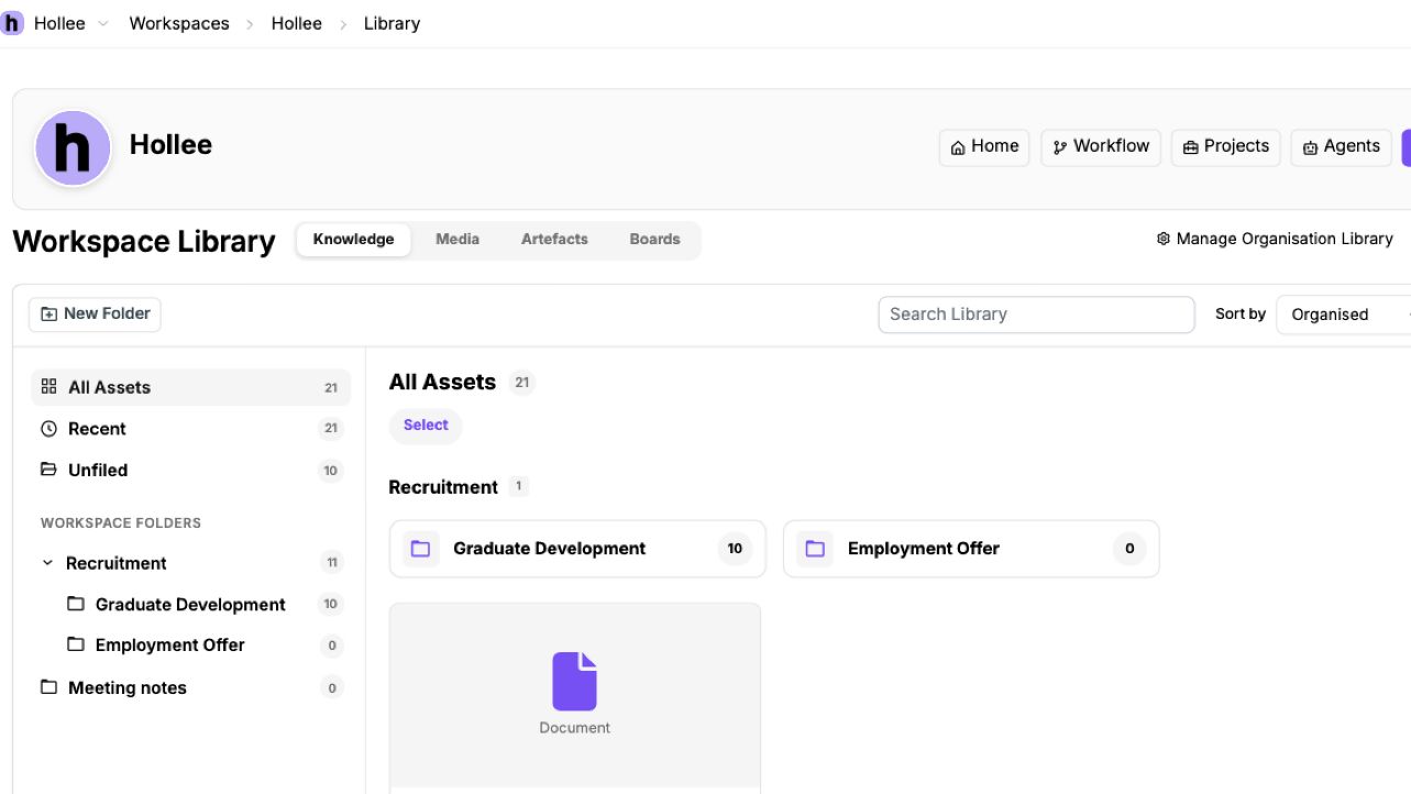 The Hollee knowledge library